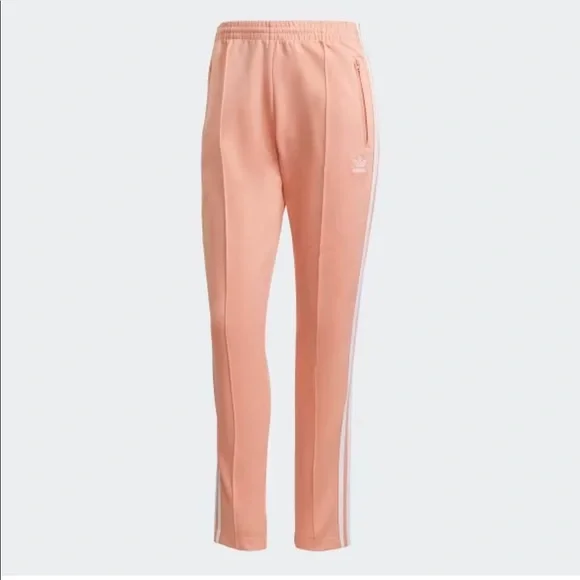 Adidas SST Track Pants in Ambient Blush - Picture 2 of 12